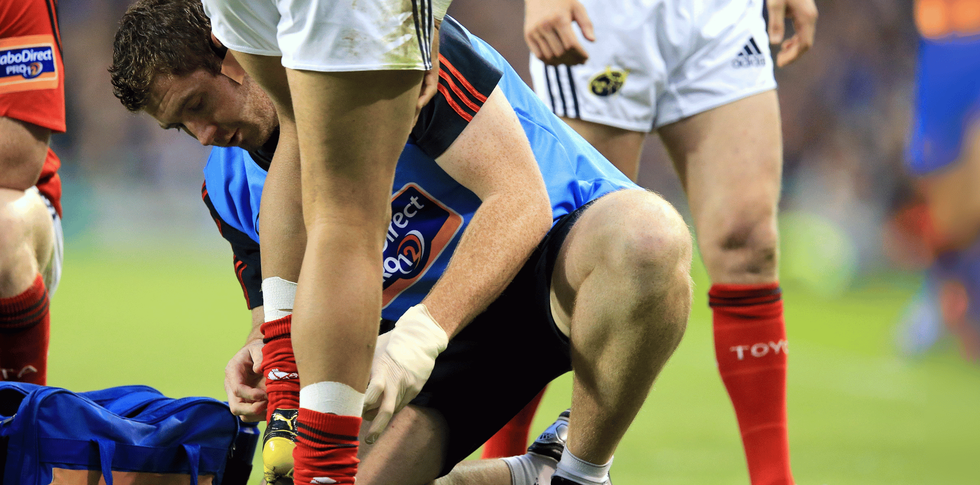 Dave O’Sullivan working pitch side with Munster Rugby.